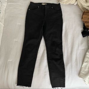 Madewell 11” High Rise Skinny Jeans in Faded Black